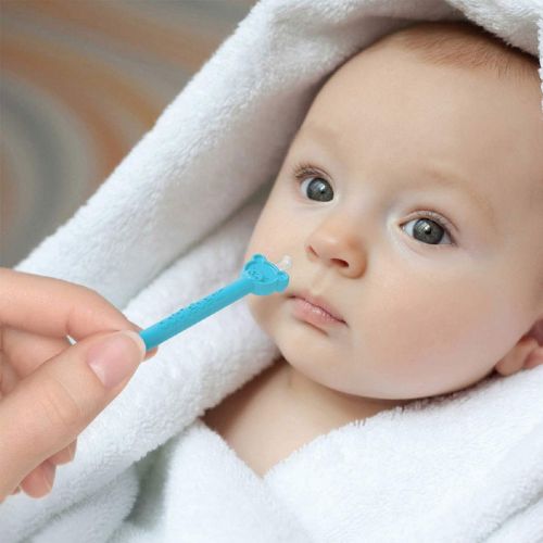  [아마존 핫딜] Oogiebear oogiebear - The Safe Baby Nasal Booger and Ear Cleaner - Baby Shower Gift and Registry Essential Snot Removal Tool - Two Pack - Orange and Seafoam