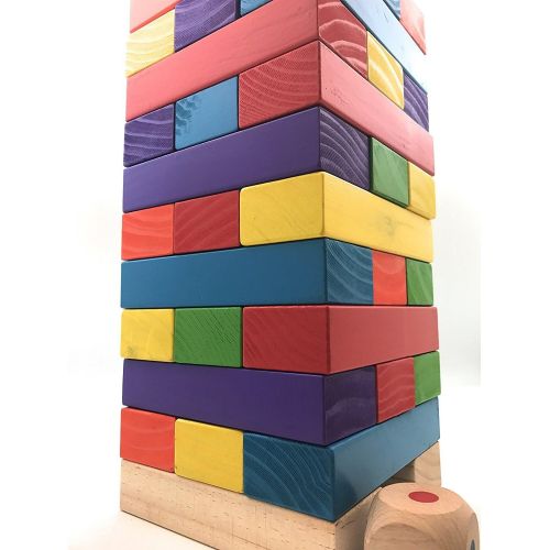  [아마존베스트]Toppling Tower Giant Tumbling Timbers with Dice and Carry Bag