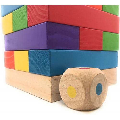  [아마존베스트]Toppling Tower Giant Tumbling Timbers with Dice and Carry Bag