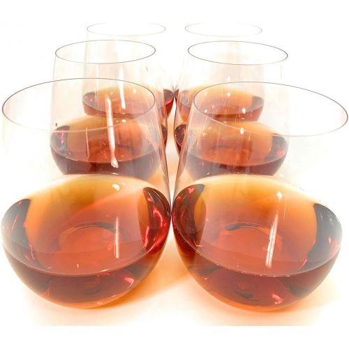  [아마존베스트]Oojami 24 piece Stemless Unbreakable Crystal Clear Plastic Wine Glasses Set of 24 (9 Ounces)