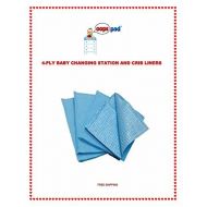 [아마존베스트]Oops Pad 4-Ply Blue Changing Station Table Liners 250ct FREE SAMPLES