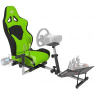 OpenWheeler GEN3 Racing Wheel Stand Cockpit Green on Black Fits All Logitech G923 G29 G920 Thrustmaster Fanatec Wheels Compatible with Xbox One, PS4, PC Platforms