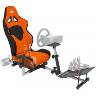 OpenWheeler GEN3 Racing Wheel Stand Cockpit Orange on Black Fits All Logitech G923 G29 G920 Thrustmaster Fanatec Wheels Compatible with Xbox One, PS4, PC Platforms