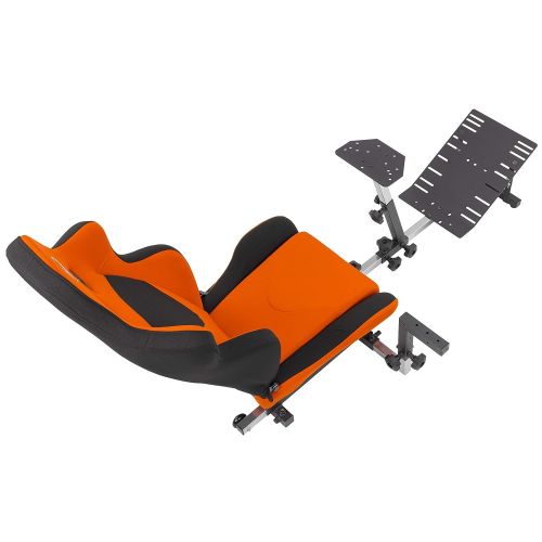  OpenWheeler GEN3 Racing Wheel Stand Cockpit Orange on Black Fits All Logitech G923 G29 G920 Thrustmaster Fanatec Wheels Compatible with Xbox One, PS4, PC Platforms