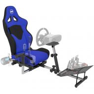 OpenWheeler GEN3 Racing Wheel Stand Cockpit Blue on Black Fits All Logitech G923 G29 G920 Thrustmaster Fanatec Wheels Compatible with Xbox One, PS4, PC Platforms