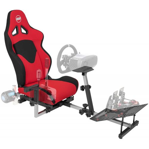  OpenWheeler GEN3 Racing Wheel Stand Cockpit Red on BLACK Fits All Logitech G923 G29 G920 Thrustmaster Fanatec Wheels Compatible with Xbox One, PS4, PC Platforms