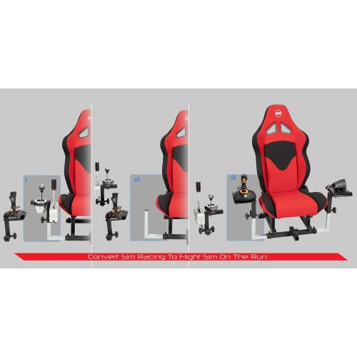  OpenWheeler Configuration 1 Flight Simulator HOTAS Add-on Kit. Fits Thrustmaster T.Flight One / 4, T16000M, Airbus, Logitech X56, X52, X52Pro, VKB Gladiator, CH Products, Hori