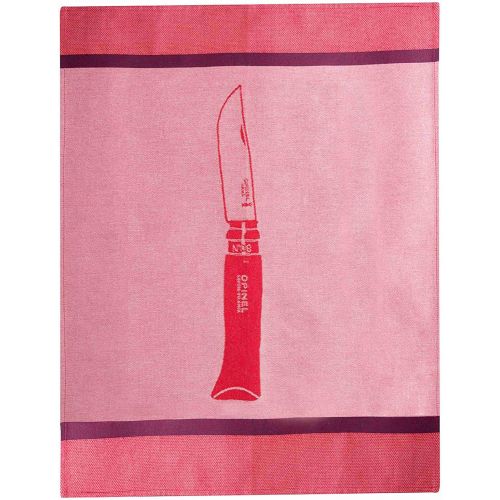  Opinel Unisex Erwachsene Kuechentuch Jacquardmuster, Rot, 50 x 70 cm