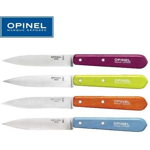  Opinel Kuechenmesser-Set, lebendige Farben, 4 Messer Nr.112