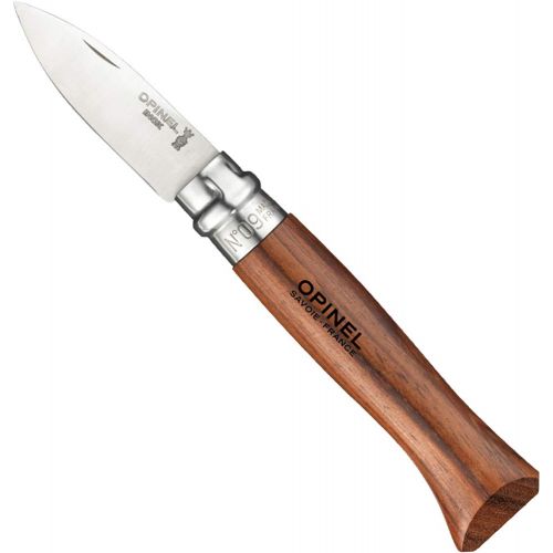  Opinel Austern Messer - Groesse 9 - Stahl 12C27 Sandvik - rostfrei - Padouk Holzgriff - Virobloc Sicherung