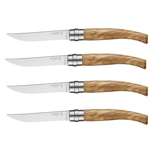  Opinel Steak- Tafelmesser Olivenholz - 4er Set