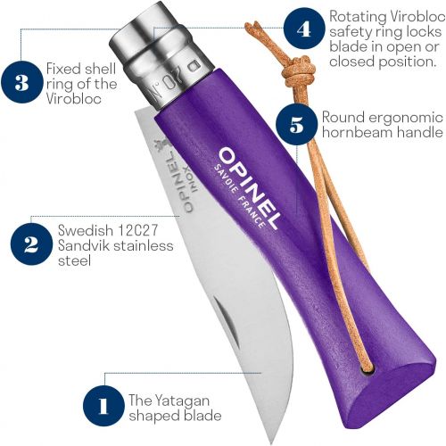  Opinel No.7 Colorama - Stainless Steel Everyday Carry Folding Pocket Knife