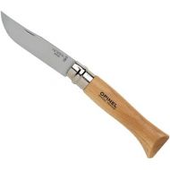 [아마존베스트]Opinel Stainless Steel Traditional Knife with 12cm Beech Handle and Rotating Ring