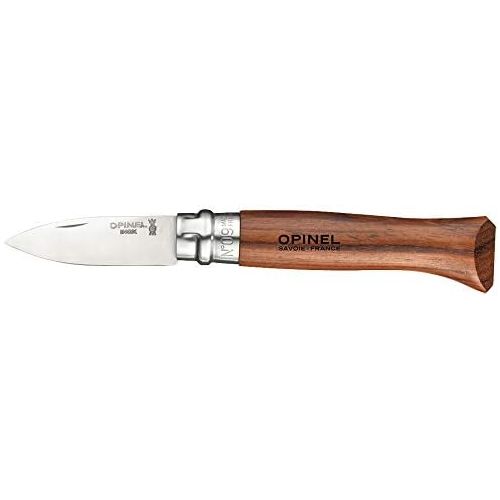  [아마존베스트]Opinel Sandvik Oyster Knife - Size 9 - Steel 12C27 - Rustproof - Padouk Wooden Handle - Virobloc Fuse