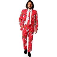 할로윈 용품OppoSuits Fun Ugly Christmas Costumes For Men - Complete Xmas Suit: Includes Jacket, Pants and Tie