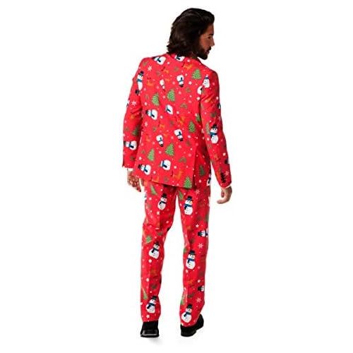  할로윈 용품OppoSuits Fun Ugly Christmas Costumes For Men - Complete Xmas Suit: Includes Jacket, Pants and Tie