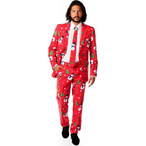  할로윈 용품OppoSuits Fun Ugly Christmas Costumes For Men - Complete Xmas Suit: Includes Jacket, Pants and Tie