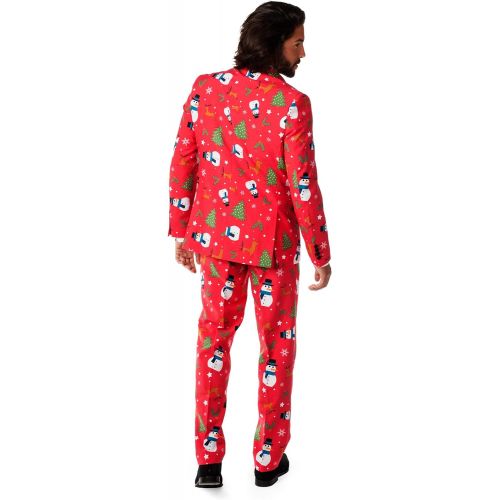  할로윈 용품OppoSuits Fun Ugly Christmas Costumes For Men - Complete Xmas Suit: Includes Jacket, Pants and Tie