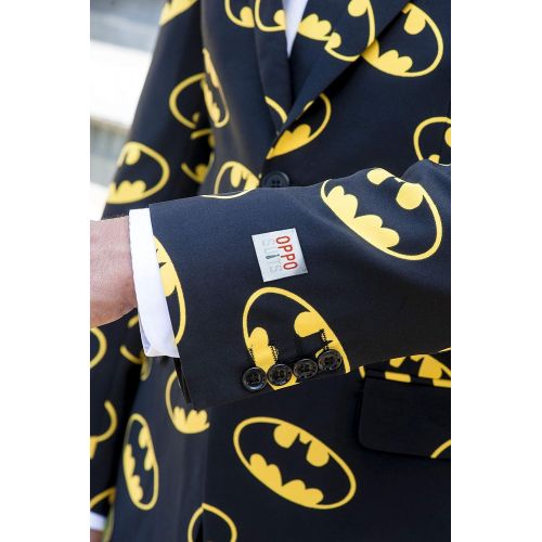  할로윈 용품Opposuits Mens Superhero Suit in Superman & Batman Prints - Complete Costume: Jacket, Pants and Tie