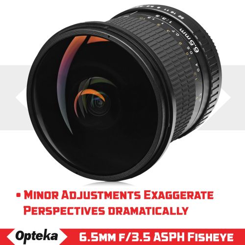  Opteka 6.5mm f3.5 HD Aspherical Fisheye Lens for Canon EOS 80D, 77D, 70D, 60D, 60Da, 50D, 7D, T7i, T7s, T7, T6s, T6i, T6, T5i, T5, T4i, T3i, T3, SL2 and SL1 Digital SLR Cameras