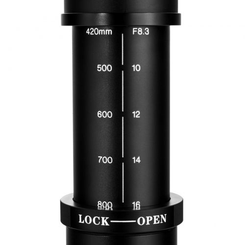  Opteka 420-1600mm f8.3 HD Telephoto Zoom Lens for Canon EOS 80D, 77D, 70D, 60D, 60Da, 50D, 7D, 6D, 5D, 5DS, 1Ds, Rebel T7i, T7s, T6s, T6i, T6, T5i, T5, T4i, T3i, T3, T2i and SL1 D