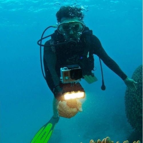  Opteka High-Power Underwater Diving Waterproof 147ft(45m) LED Video Light for GoPro Hero 7/6/5/5S/4/4S/3+/2/SJCAM/YI Action Cameras