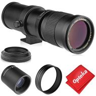 Opteka 420-800mm (w/ 2X- 840-1600mm) f/8.3 HD Telephoto Zoom Lens for Fuji Fujifilm X-Mount X-Pro3, Pro2, H1, T3, T2, T30, T20, T10, T1, A7, A5, A3, A2, A1, E3, E2 and T100 Digital