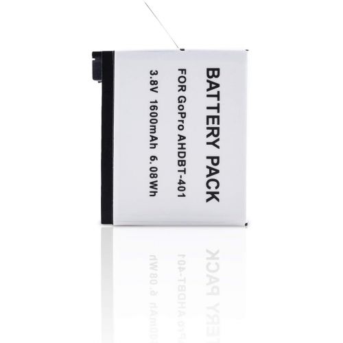  Opteka AHDBT-401 Extended Replacement 1600mAh Lithium-ion (Li-ion) Battery for GoPro HERO4 Black & Silver Action Cameras