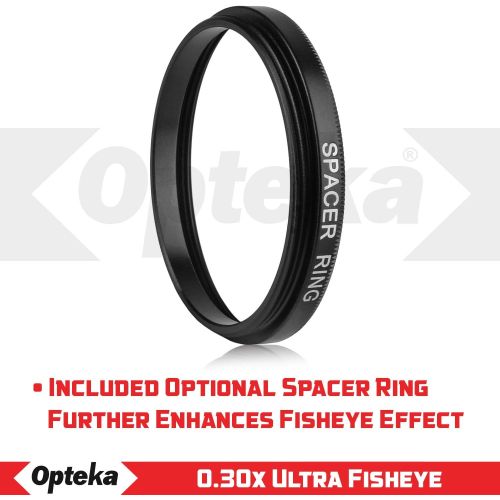  Opteka OPT-SC62FE Titanium Series 0.3X HD Ultra Fisheye Lens for 62mm Digital Video Camcorders