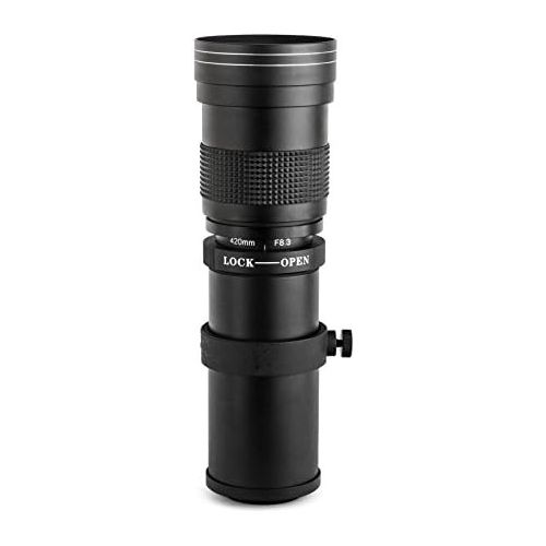  Opteka 420-800mm f8.3 HD Telephoto Zoom Lens for Sony E-Mount a9, a7r, a7s, a7, a6500, a6300, a6000, a5100, a5000, a3000, NEX-7, NEX-6, NEX-5T, NEX-5N, NEX-5R and NEX-3N Digital M