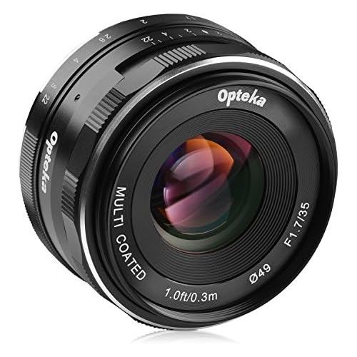  Opteka 35mm f1.7 HD MC Manual Focus Prime Lens for Canon EF-M Mount APS-C Digital Cameras