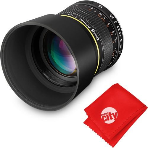  Opteka 85mm f1.8 Manual Focus Aspherical Medium Telephoto Lens for Nikon Digital SLR Cameras + Premium Microfiber Cleaning Cloth