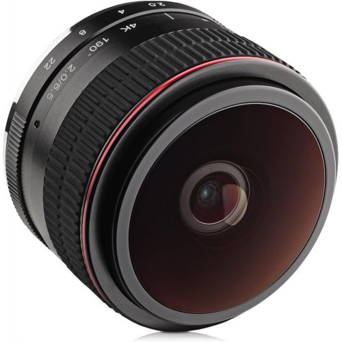  Opteka 6.5mm f2 HD MC Manual Focus Fisheye Lens for Olympus Micro 43 Mount Digital Cameras