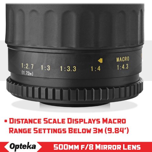  Circuit City Opteka 500mm f8 Manual Focus High Definition Telephoto Mirror Wild Life Lens for Canon EOS 80D, 77D, 70D, 60D, 7D, 6D, 5D, 7D Mark II, T7i, T6s, T6i, T6, T5i, T5, SL1 & SL2 Digita