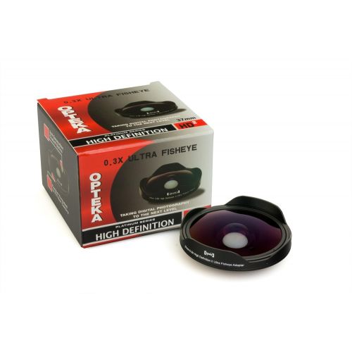  Opteka Platinum Series 0.3X HD Ultra Fisheye Lens for Canon DC40, DC50, HV10, Optura 10, 20, VIXIA HF M30, M300, M31, M32, HF10, HF100, HF11, HF20, HF200, HF21, HG20, HG21, HR10, L
