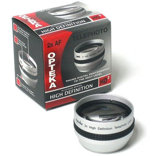  Opteka 2x HD2 Telephoto Lens for Sony DCR-DVD650, DCR-SR68, SR68L, SR68R, SR88, SX83, HC52, SR45, SR47, HDR-CX110, CX110L, CX150, CX300, CX350V, CX360V, PJ10, PJ30V, PJ50V, XR15