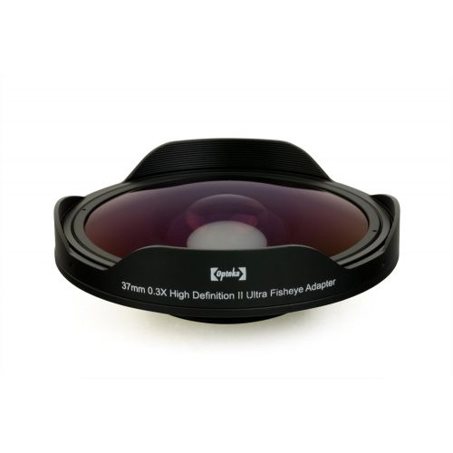  Opteka OPT-SC37FE Platinum Series 0.3X HD Ultra Fisheye Lens for 25mm, 30mm, 30.5mm & 37mm Digital Video Camcorders