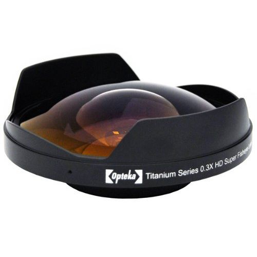  Opteka OPT-SC58FE Titanium Series 58mm 0.3X HD Super Fisheye Lens for Professional Video Camcorders