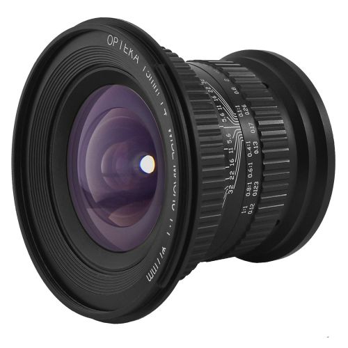  Opteka 15mm f4 LD UNC AL 1:1 Macro Wide Angle Full Frame Lens for Fuji X Mount Digital Cameras (EOS-Fuji X)