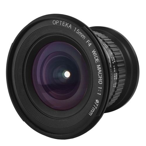  Opteka 15mm f4 LD UNC AL 1:1 Macro Wide Angle Full Frame Lens for Fuji X Mount Digital Cameras (EOS-Fuji X)