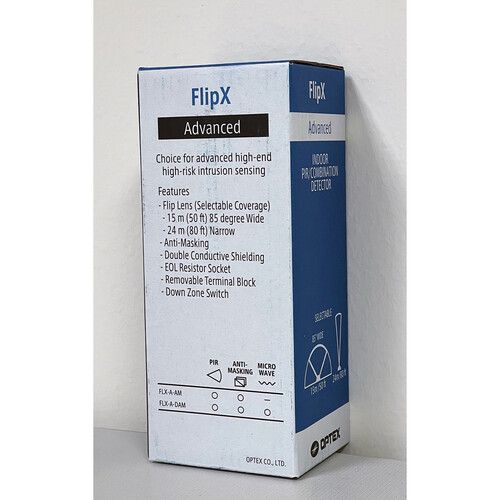  Optex FLX-A-AM FlipX Series Advanced Indoor PIR Detector with Anti-Masking