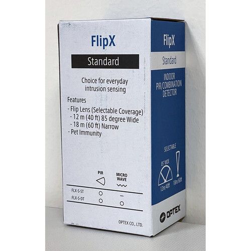  Optex FLX-S-DT FlipX Series Standard Indoor Dual-Tech PIR Detector