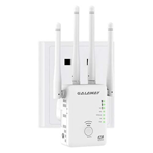  GALAWAY WiFi Extender 4 External Antennas 1200Mbps Wireless Signal Booster with Dual Band 2.4GHz and 5GHz WiFi Range Amplifier with 802.11acabgn Standards