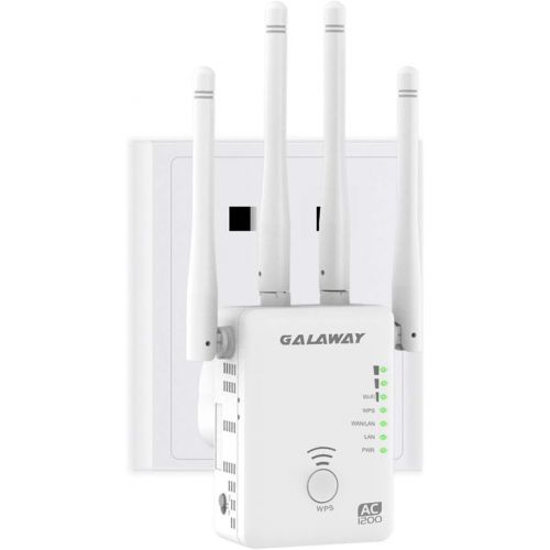 GALAWAY WiFi Extender 4 External Antennas 1200Mbps Wireless Signal Booster with Dual Band 2.4GHz and 5GHz WiFi Range Amplifier with 802.11acabgn Standards