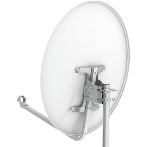  [아마존베스트]-Service-Informationen Satellite Dish 80 cm Aluminium Opticum Antenna light gray - grey light