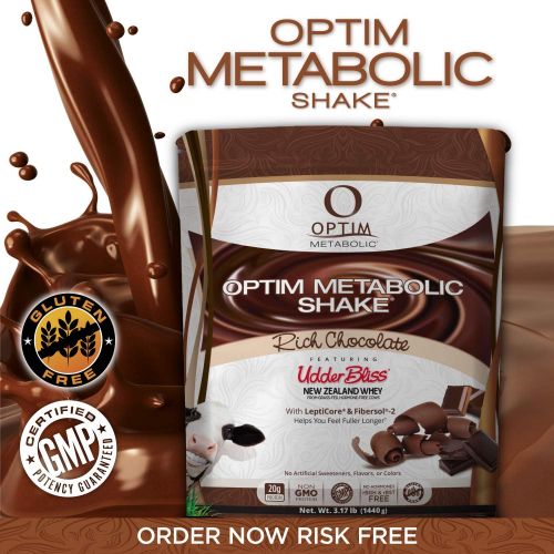  Optim Metabolic Meal Replacement Shake with Clinically Proven Ingredients for Weight Management, Grass Fed Hormone Free Whey Protein, High Fiber, Low Carb, Strawberry, 30 Servings