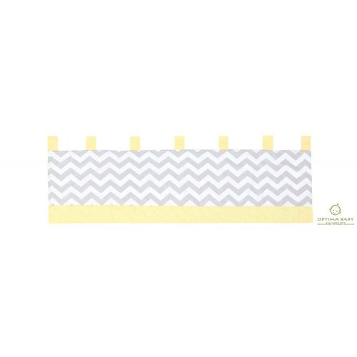  OptimaBaby 6 Piece Unisex Baby Nursery Crib Bedding Set, Chevron, Yellow/White/Gray