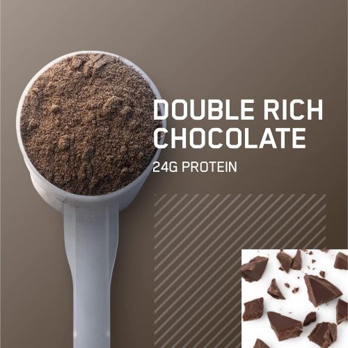  Optimum Nutrition Gold Standard 100% Whey Protein Powder, Double Rich Chocolate 2 Pound (Packaging May Vary)