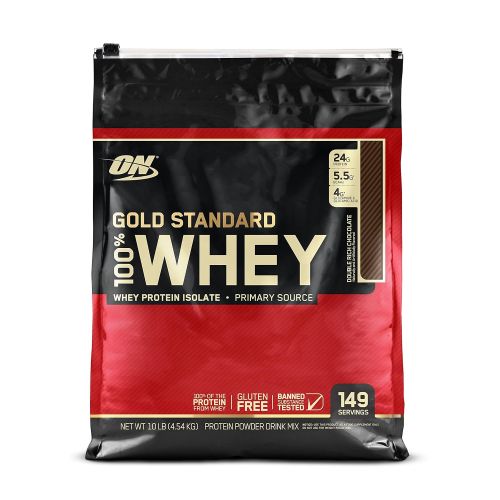  Optimum Nutrition OPTIMUM NUTRITION GOLD STANDARD 100% Whey Protein Powder, Double Rich Chocolate, 10 Pound