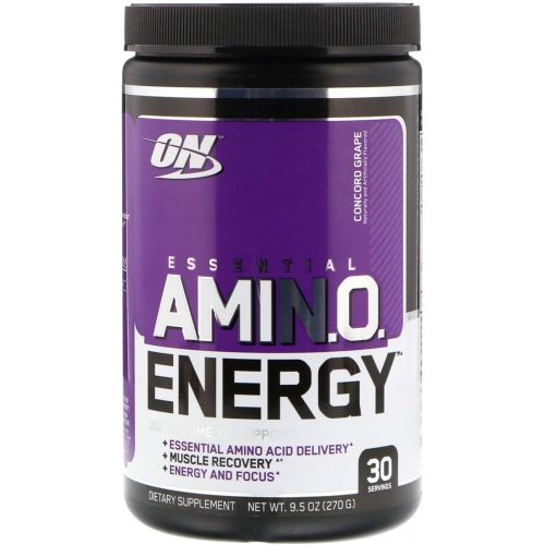  Optimum Nutrition Essential Amino Energy, Pack of Two 30 Servings (Blue Raspberry 2 x 30 servings)